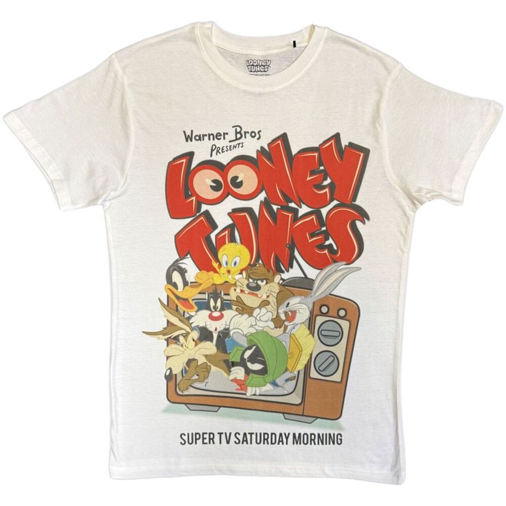 Looney Tunes Unisex Adult TV T-Shirt / White